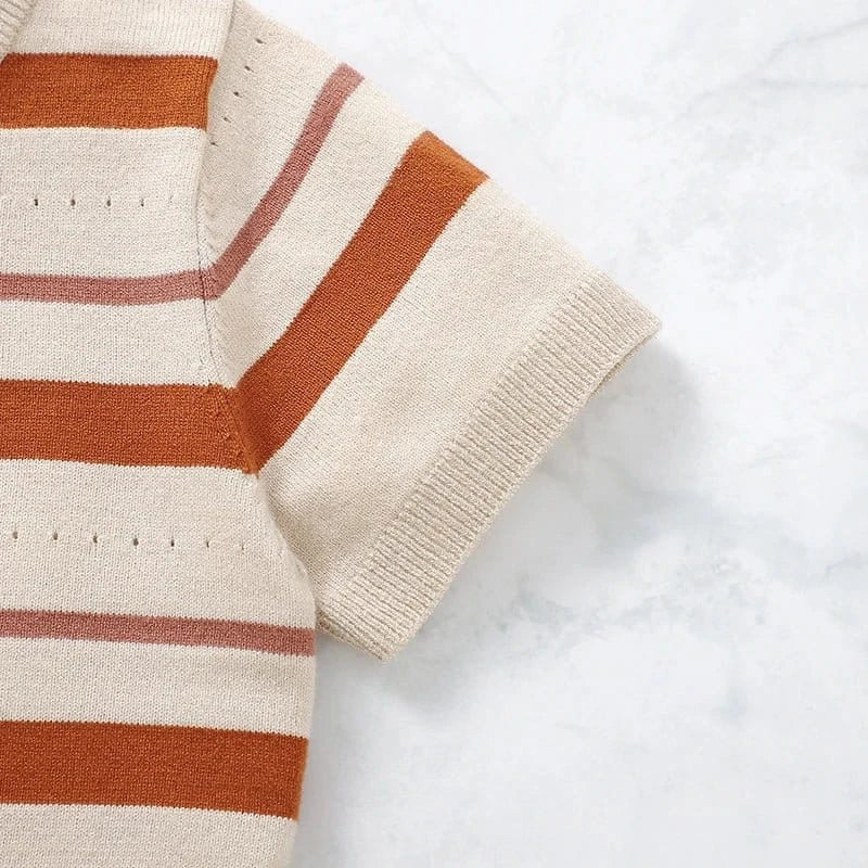 The “Soft Stripes” Knit Romper (9-36M) - Image 4