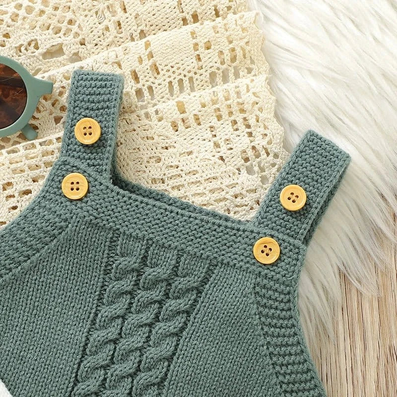 Warm Knit Cardigan & Sleeveless Romper Set (2-Piece, 0-24M) - Image 6