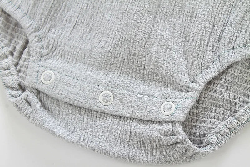 Textured Cotton Summer Romper (0-24M) - Image 3