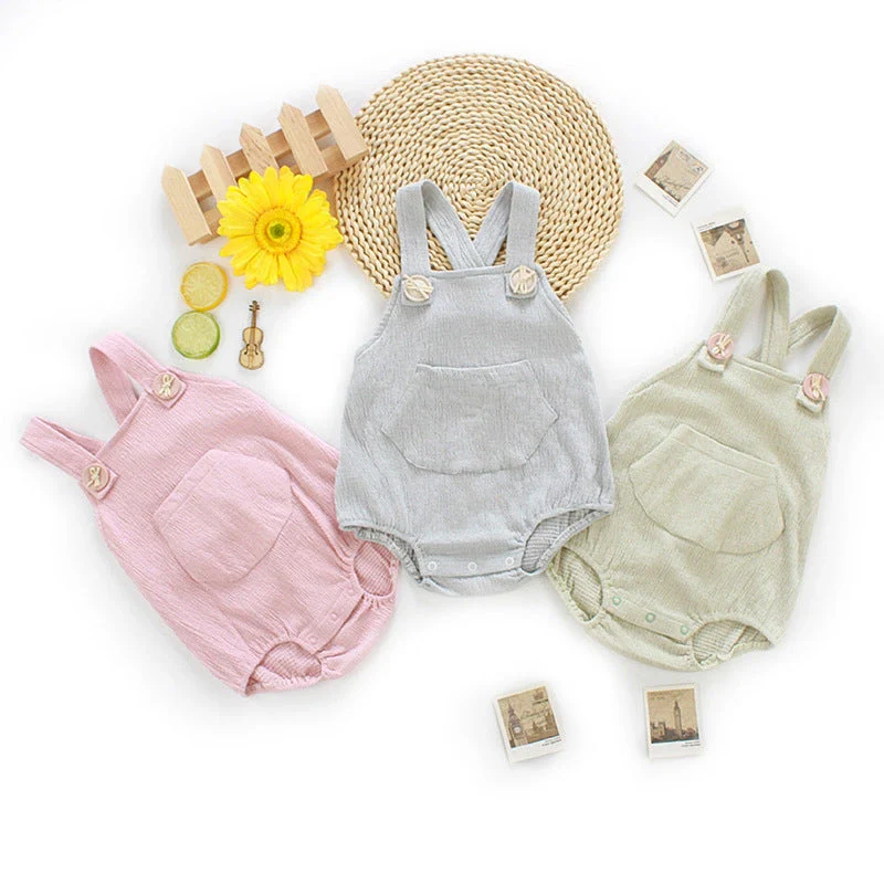 Textured Cotton Summer Romper (0-24M) - Image 8