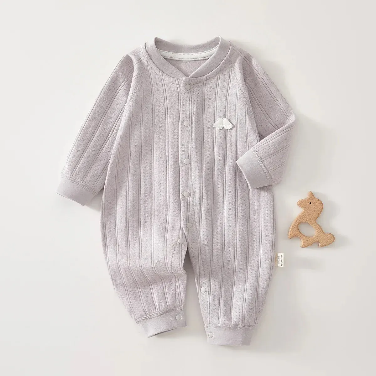 Angel Wings Embroidered Romper (0-12M) - Image 2