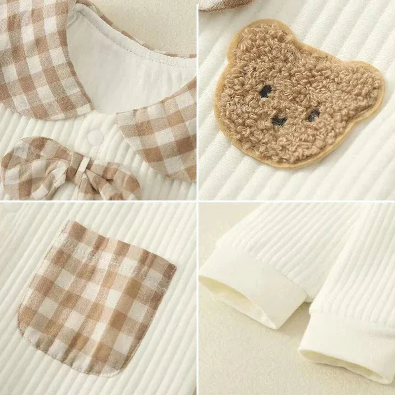Bear Pocket Cotton Romper (0-12M) - Image 4