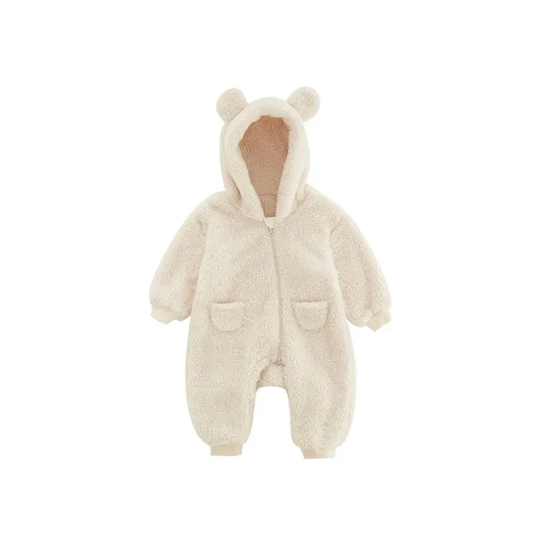 Baby Fleece Hooded Jumpsuit – Cozy Bear One-Piece (0-24M) - Image 11