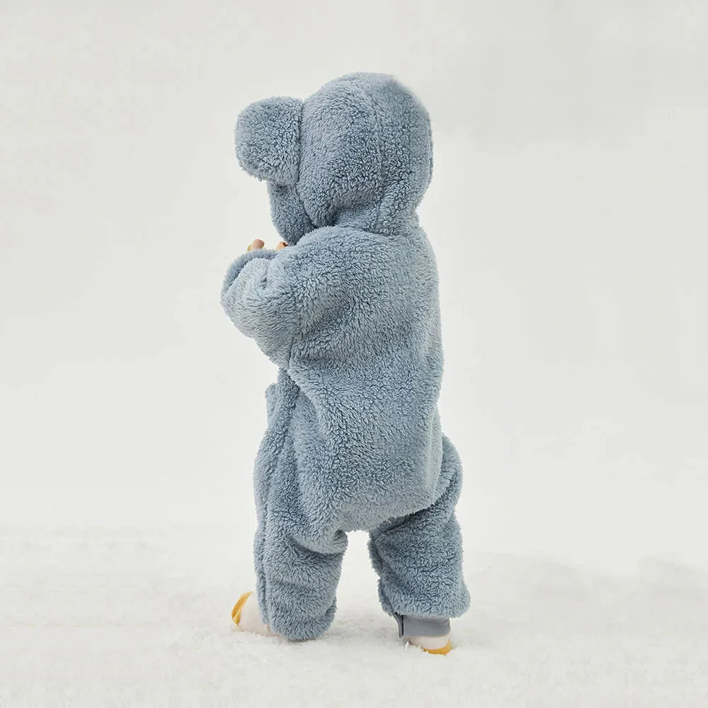 Baby Fleece Hooded Jumpsuit – Cozy Bear One-Piece (0-24M) - Image 5