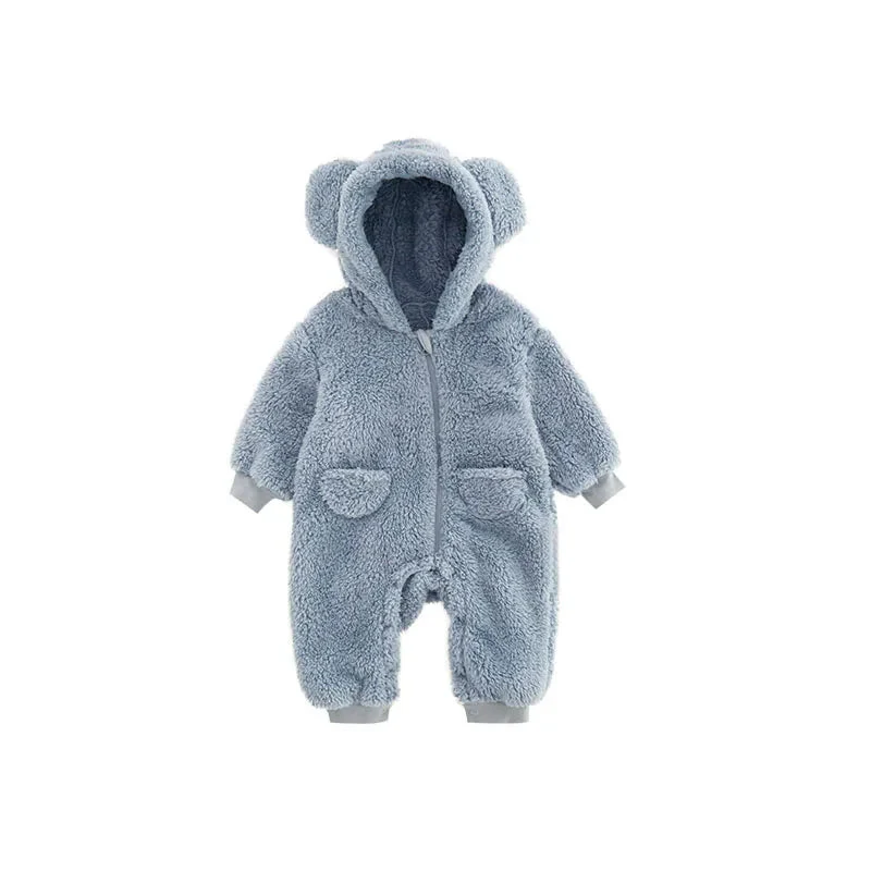 Baby Fleece Hooded Jumpsuit – Cozy Bear One-Piece (0-24M) - Image 8