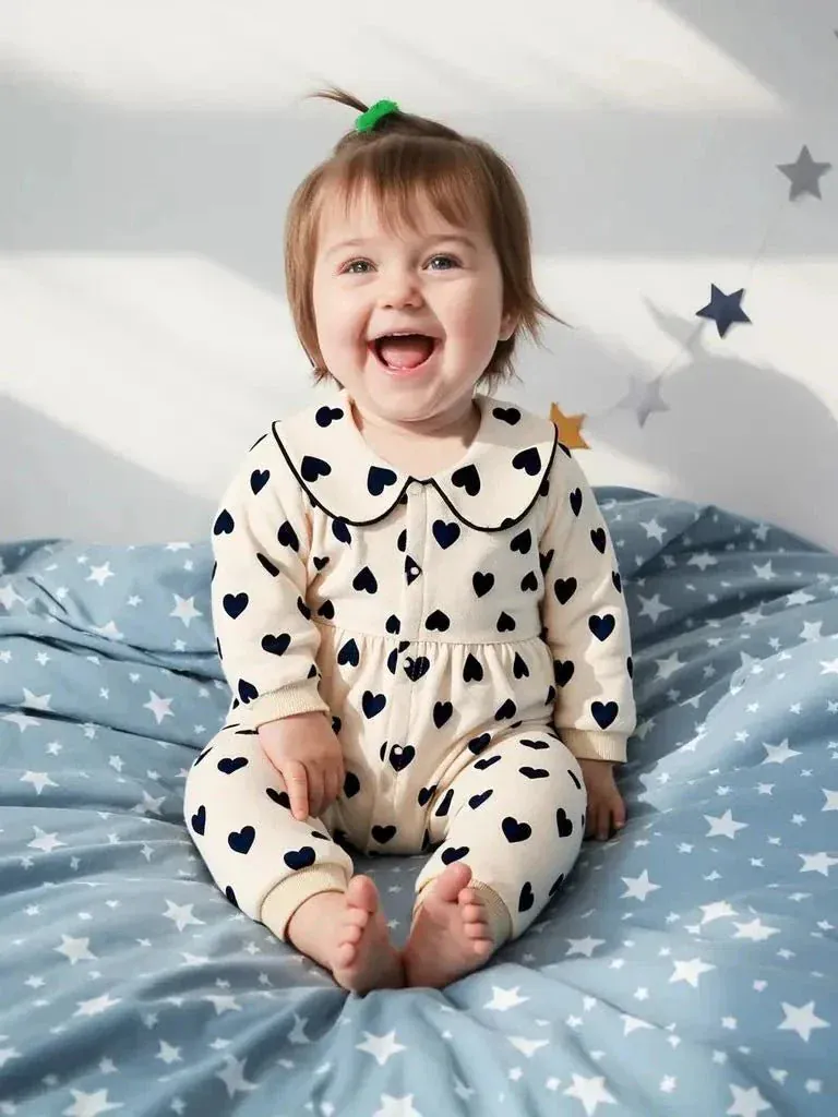 Sweetheart Cotton Winter Romper (0-36M) - Image 3