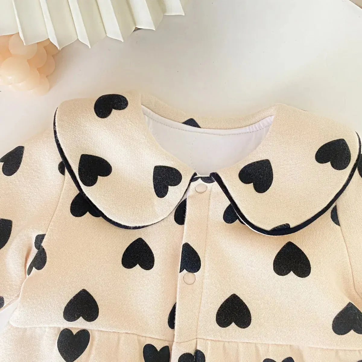 Sweetheart Cotton Winter Romper (0-36M) - Image 4