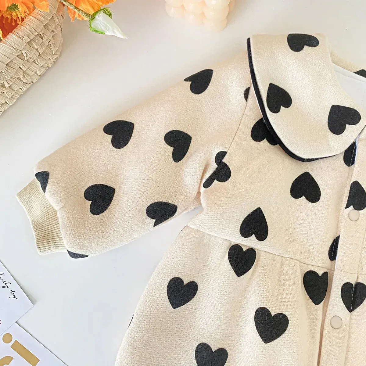 Sweetheart Cotton Winter Romper (0-36M) - Image 6