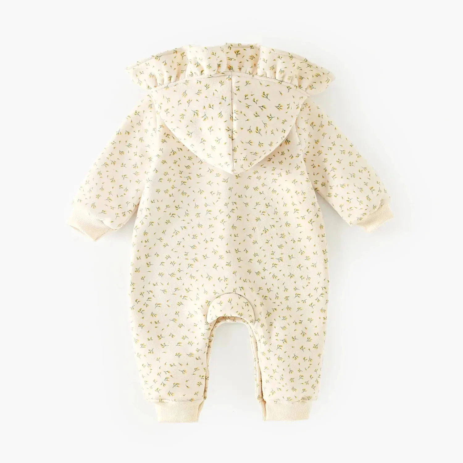 Floral Hooded Winter Romper (3-18M) - Image 3