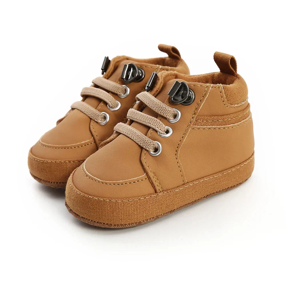 Baby High-Top First Walker Sneakers with Soft Non-Slip Sole (0–18M) - Image 2
