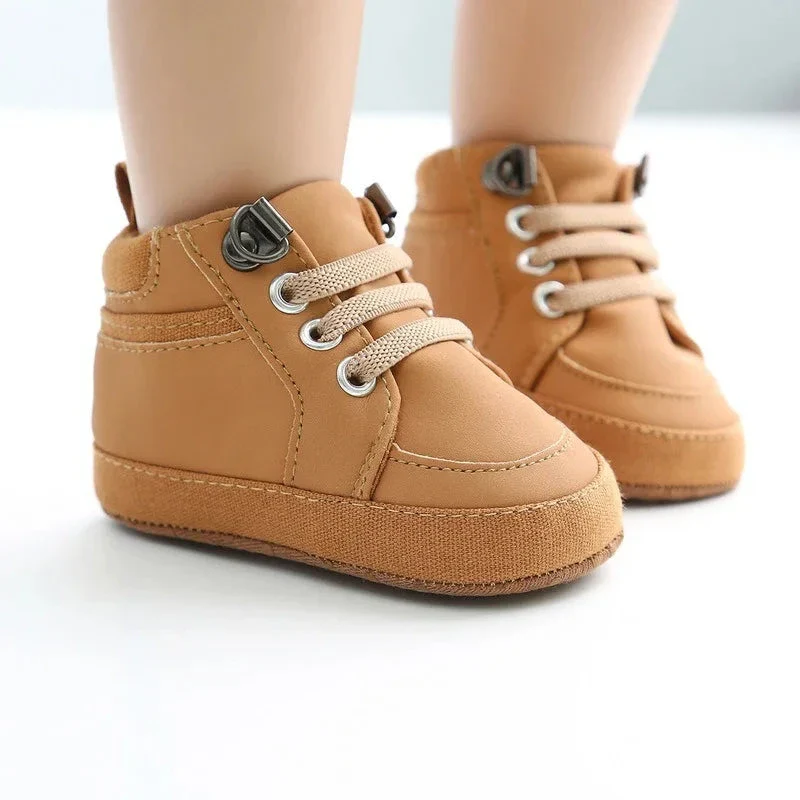 Baby High-Top First Walker Sneakers with Soft Non-Slip Sole (0–18M) - Image 3