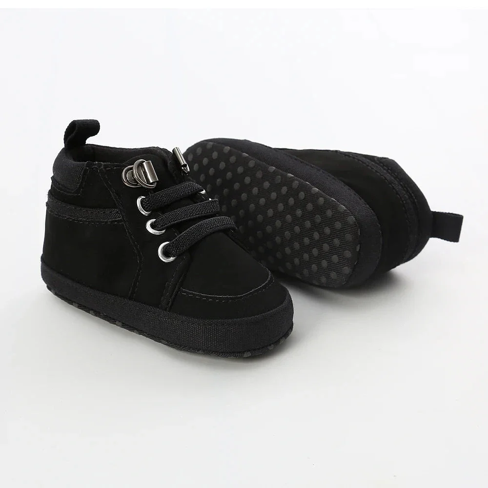 Baby High-Top First Walker Sneakers with Soft Non-Slip Sole (0–18M) - Image 9