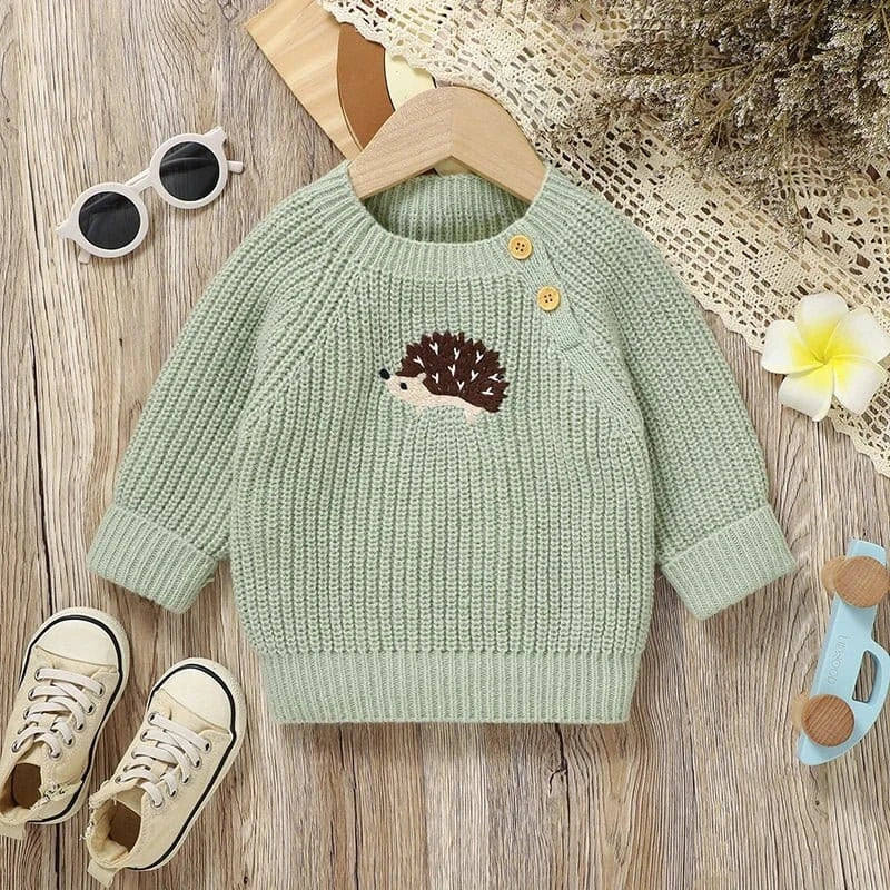 Hedgehog Embroidered Knit Sweater (6M - 3Y) - Image 6
