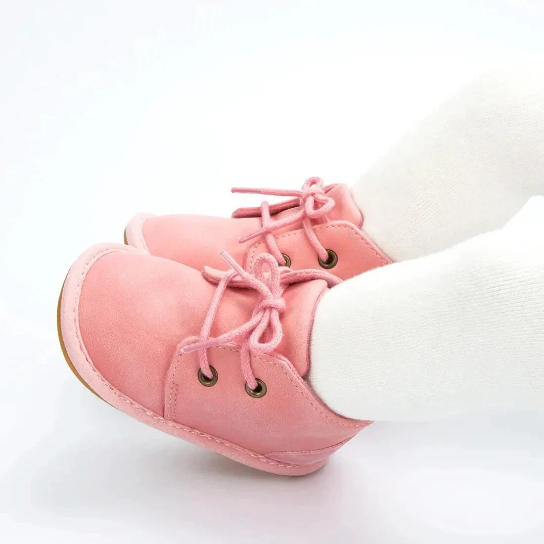 Baby Lace-Up Ankle Boots with Soft Non-Slip Sole (0–18M) - Image 16