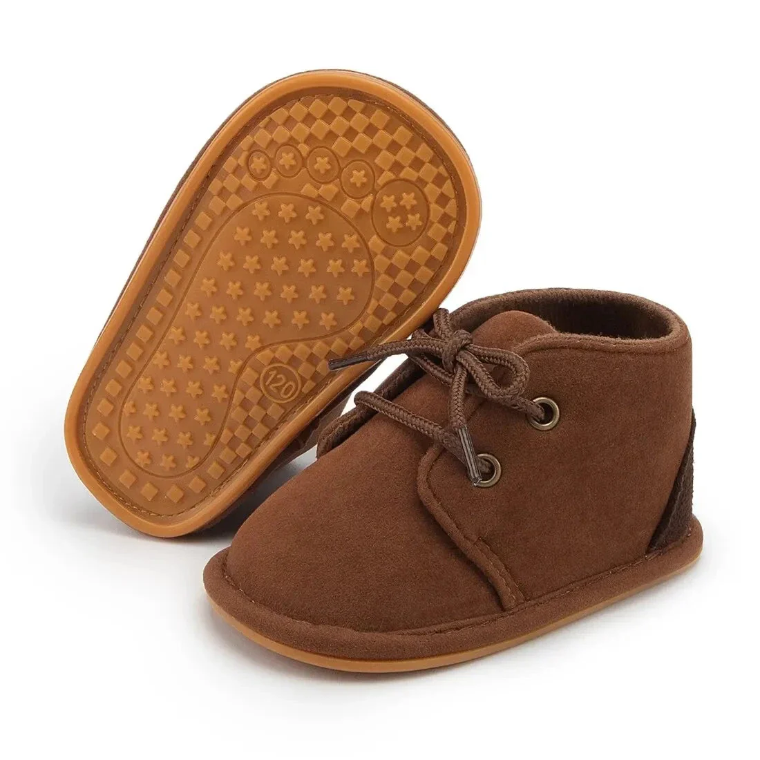 Baby Lace-Up Ankle Boots with Soft Non-Slip Sole (0–18M) - Image 5