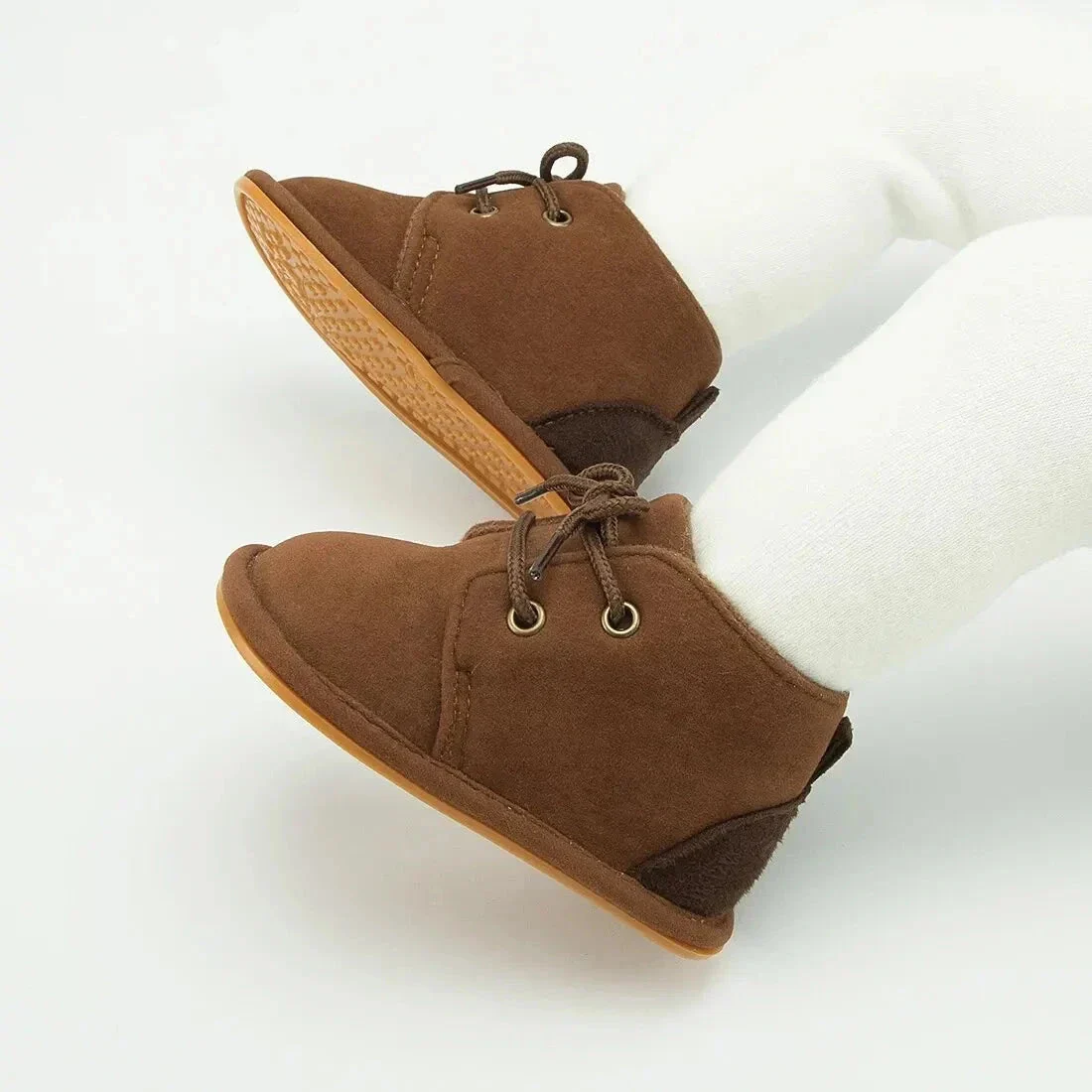 Baby Lace-Up Ankle Boots with Soft Non-Slip Sole (0–18M) - Image 7