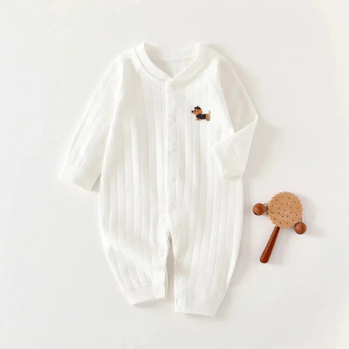 Timeless Striped Cotton Romper (0-12M)