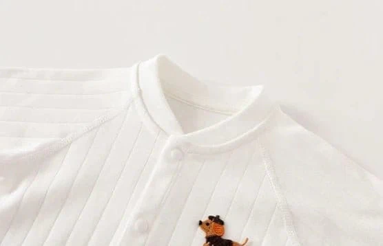 Timeless Striped Cotton Romper (0-12M) - Image 5