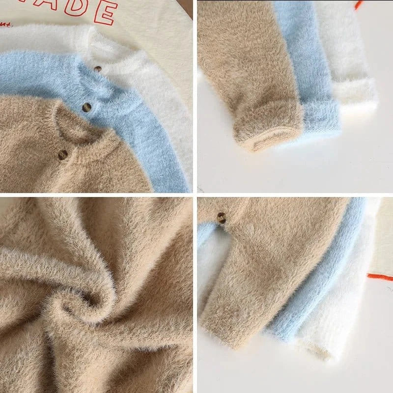 Cloud-Soft Plush Winter Romper (0-12M) - Image 6