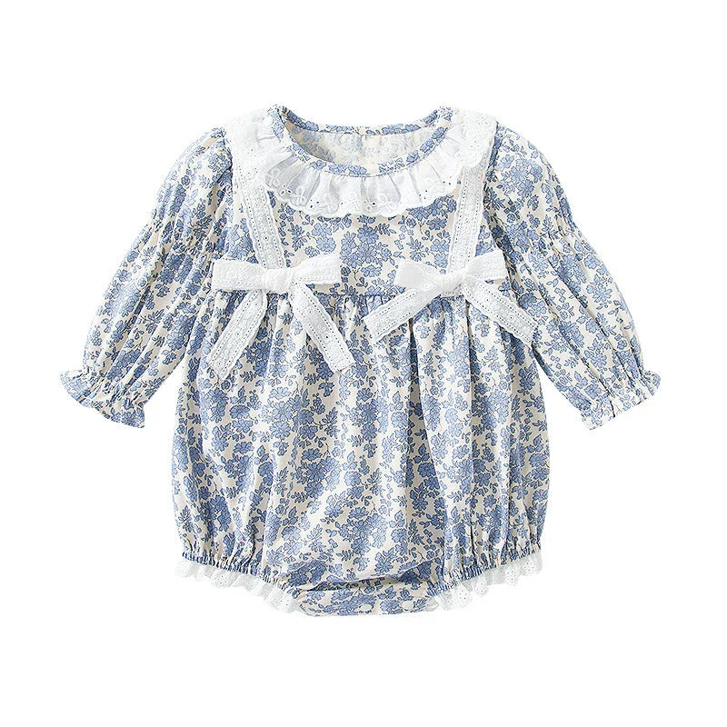 Purple Floral Lace Romper (3-18M)