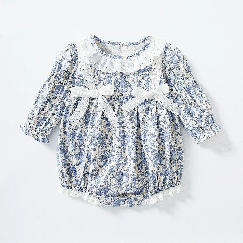 Purple Floral Lace Romper (3-18M) - Image 2