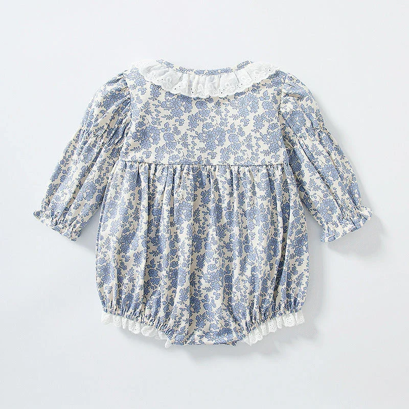Purple Floral Lace Romper (3-18M) - Image 3