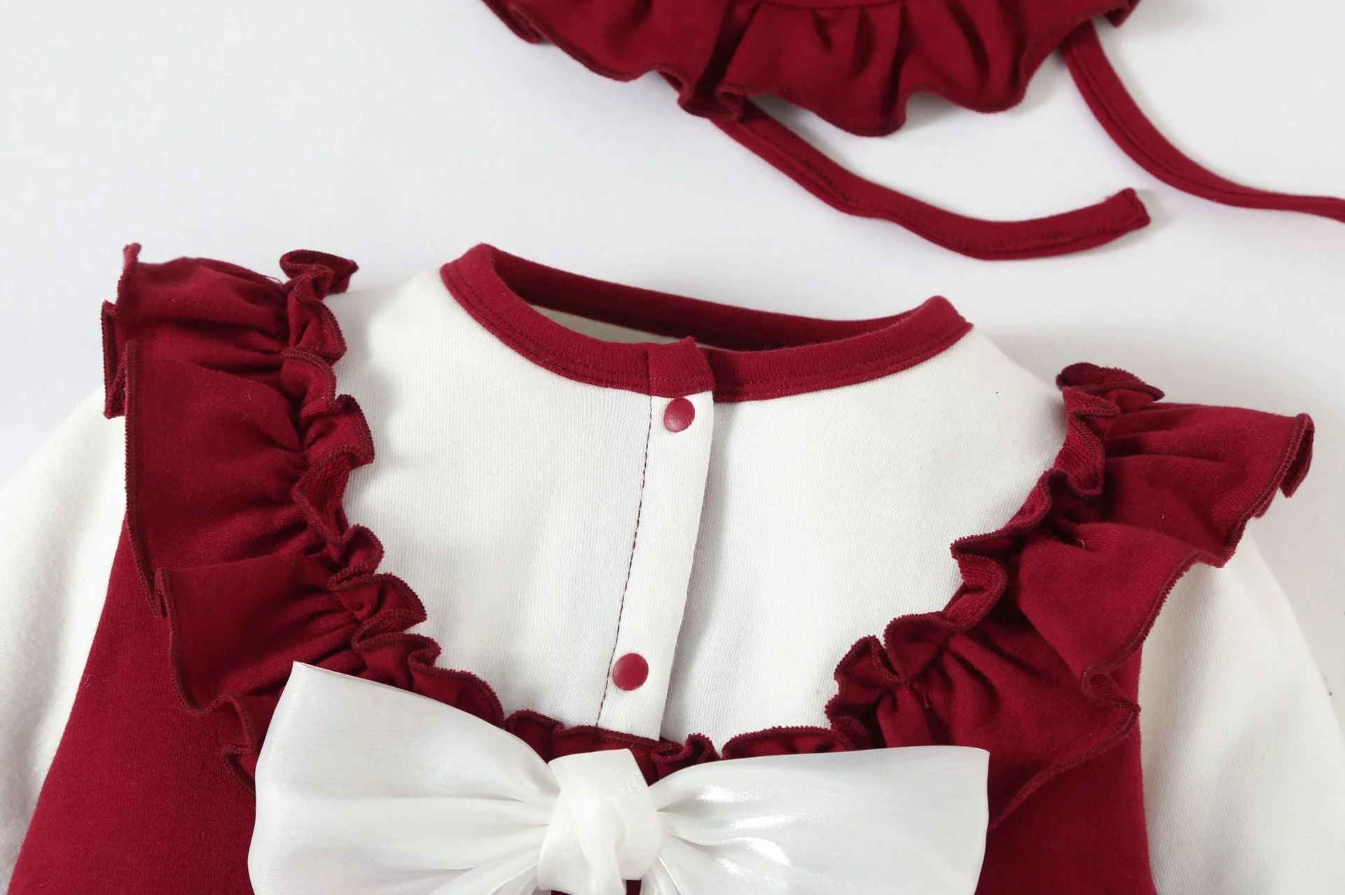 Velvet-Lined Jumpsuit & Bonnet (2-Piece, 0-12M) - Image 2