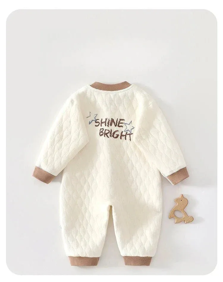 Three-Layer Warm Cotton Jumpsuit (3-24M) - Image 2