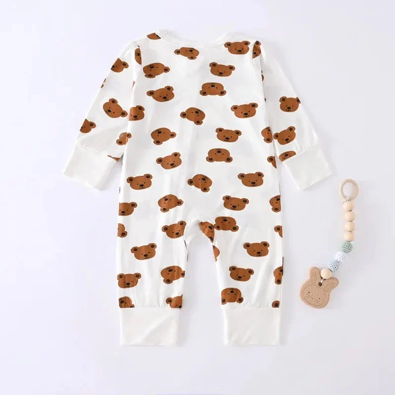 Bamboo Fiber Long Sleeve Baby Romper – Soft One-Piece (3-12M) - Image 2