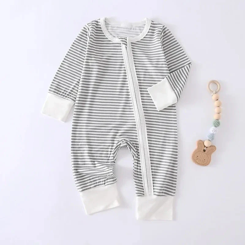 Bamboo Fiber Long Sleeve Baby Romper – Soft One-Piece (3-12M) - Image 3
