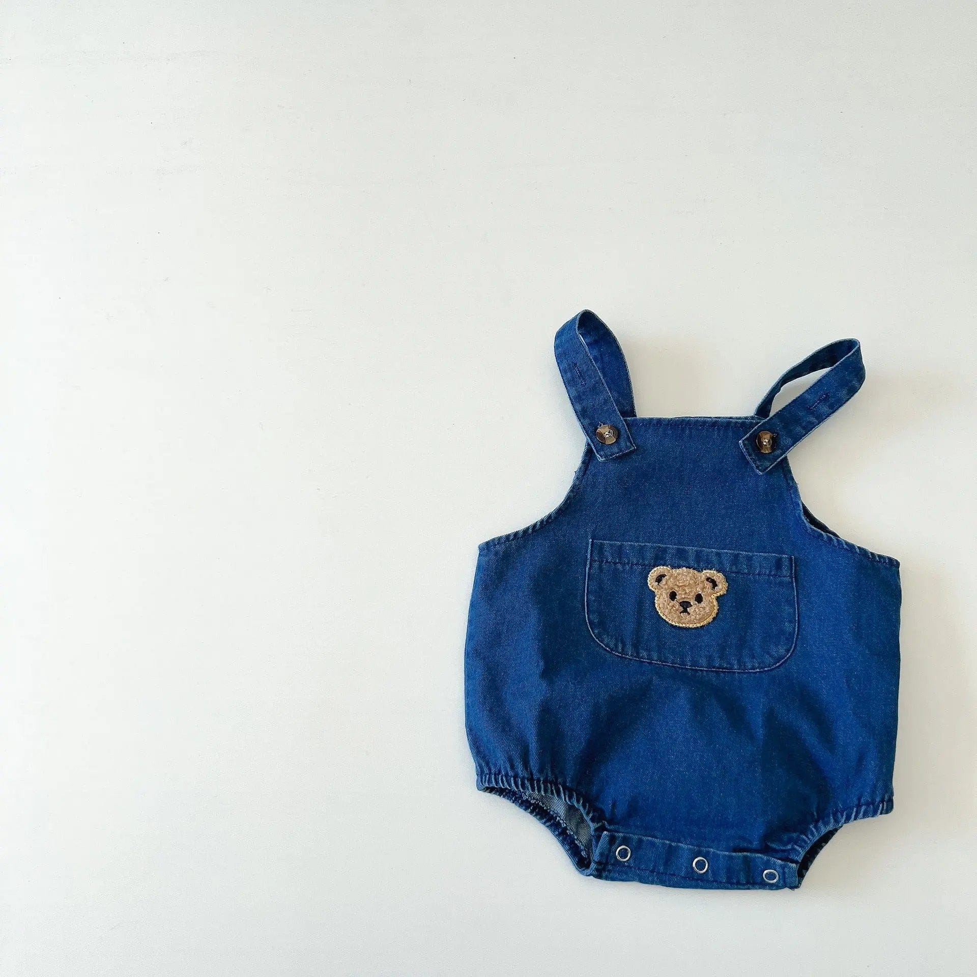 Bear Pocket Denim Shortalls (0-24M) - Image 6