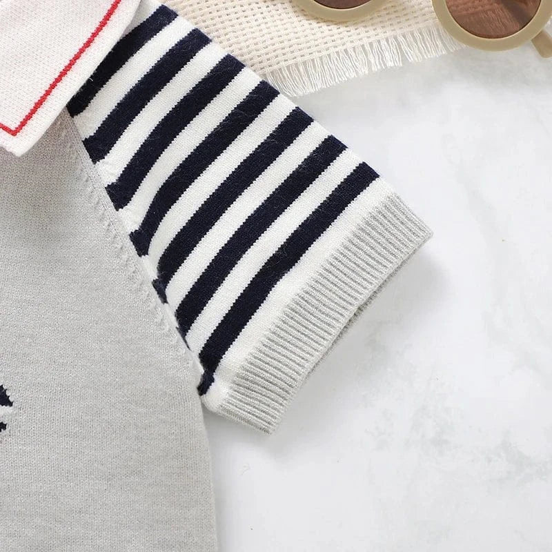 Summer Knit Short-Sleeve Jumpsuit (0-24M) - Image 4