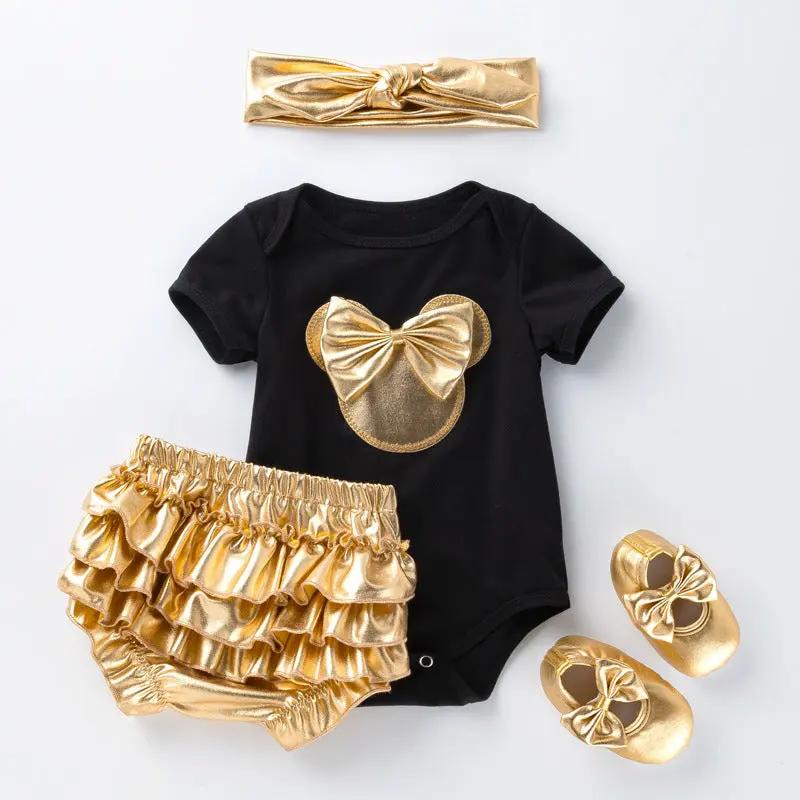 Summer Romper & Shorts Set (4-Piece, 0-12M) - Image 5