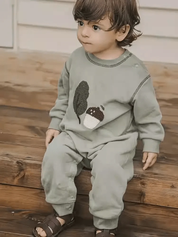 Fleece Baby Jumpsuit – Warm Long-Sleeve Romper (3-24M) - Image 5