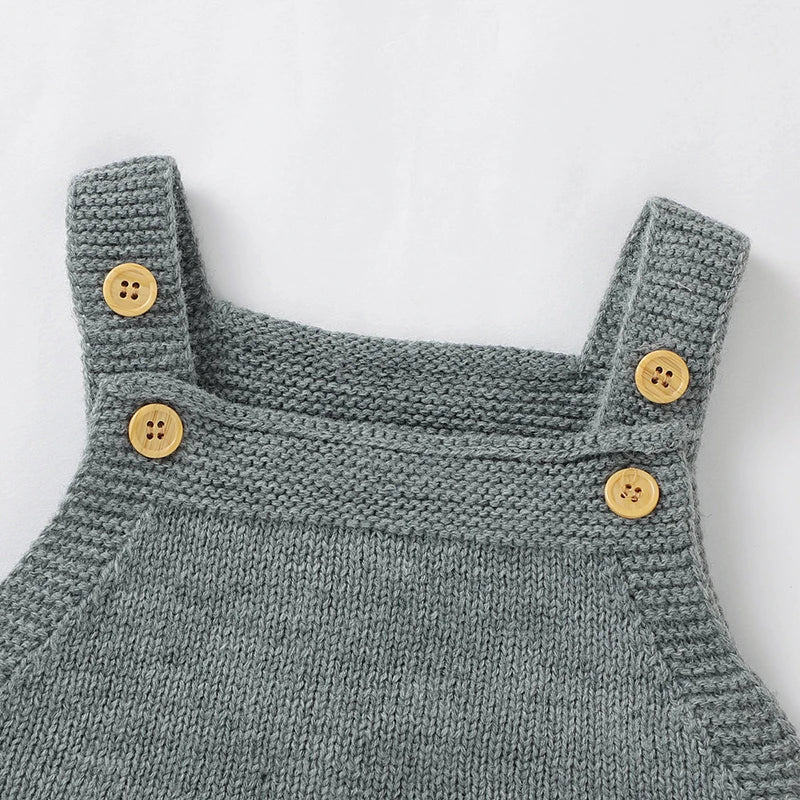 Handcrafted Sleeveless Knit Romper for Baby Girls with Floral Embroidery (0-18M) - Image 6