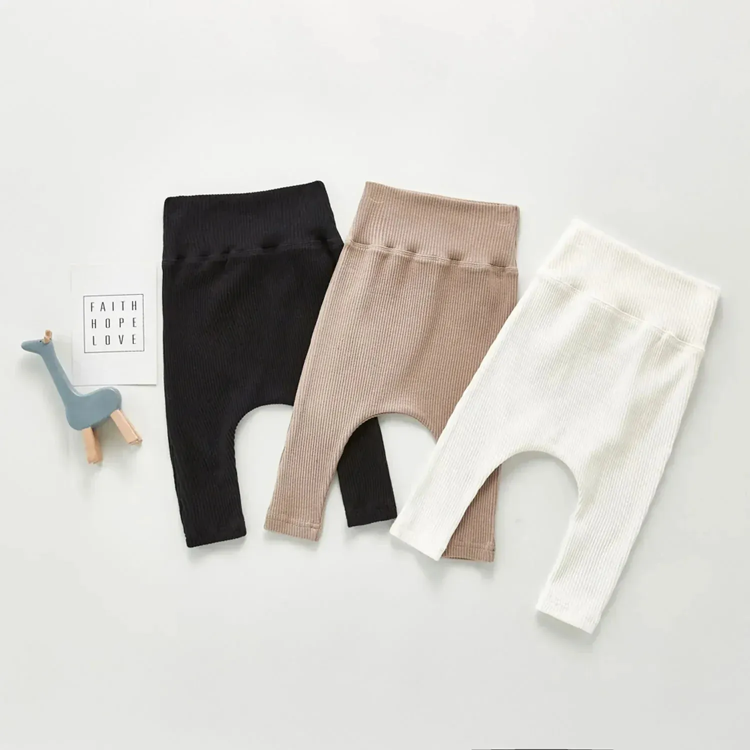 High-Waist Cotton Baby Leggings – Soft Solid Color Essentials (3-24M) - Image 6