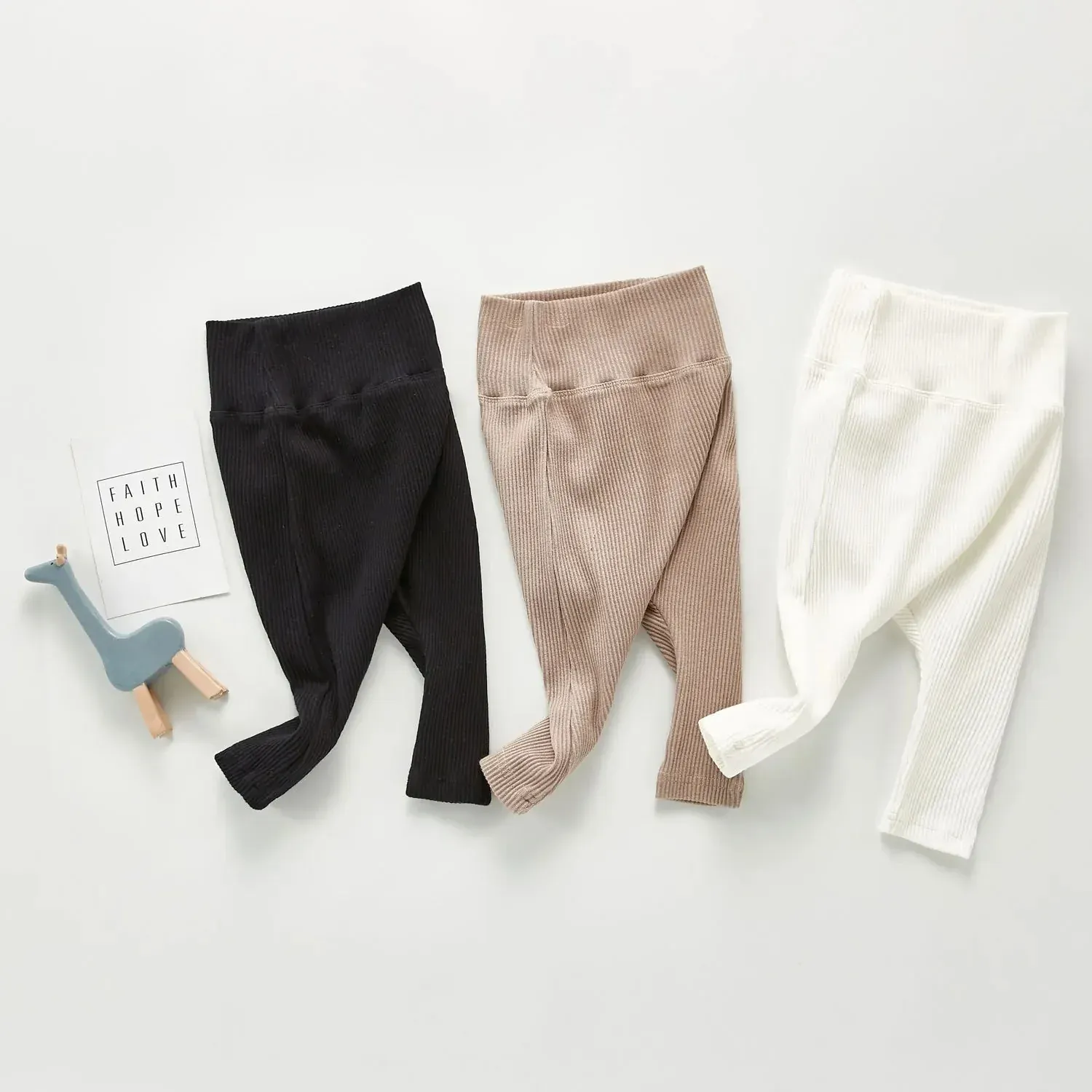 High-Waist Cotton Baby Leggings – Soft Solid Color Essentials (3-24M) - Image 7