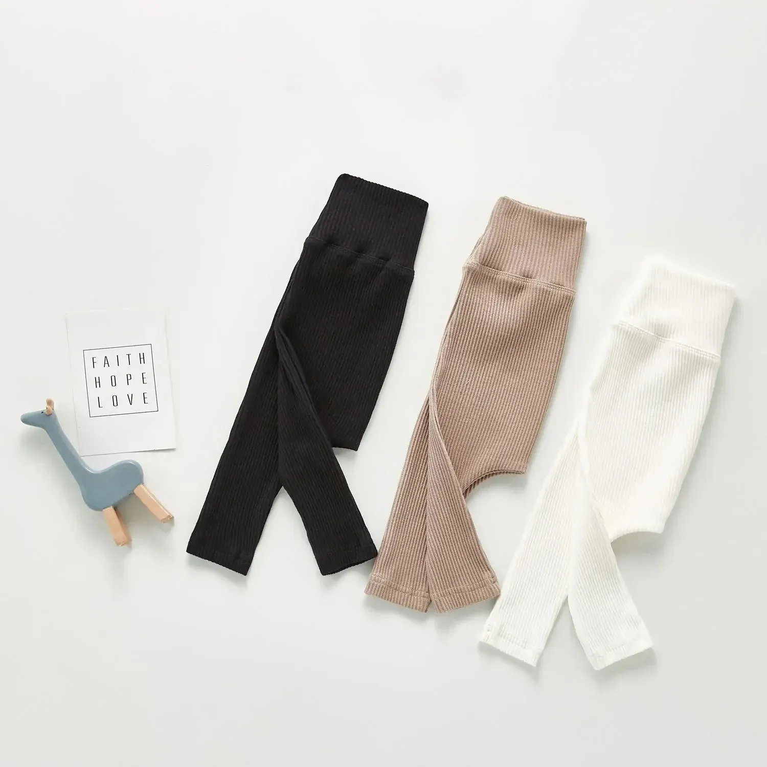 High-Waist Cotton Baby Leggings – Soft Solid Color Essentials (3-24M) - Image 8
