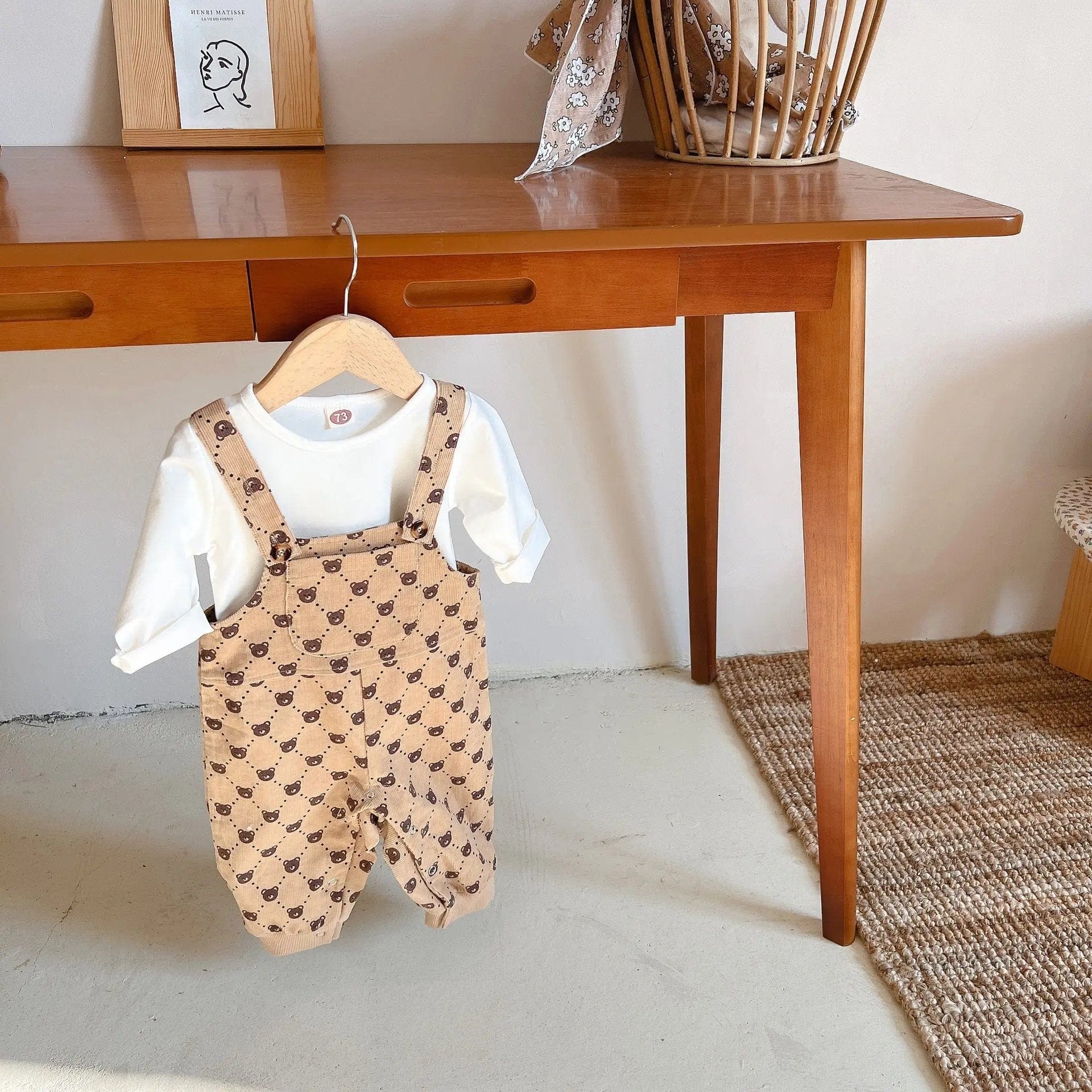 Comfy Bear Strap Overalls (0-24M) - Image 5