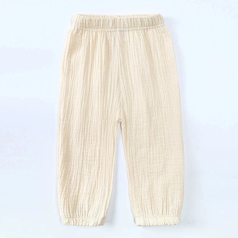 Kids Cotton Linen Bloomers Pants – Lightweight Spring Summer Trousers (12-36M) - Image 10