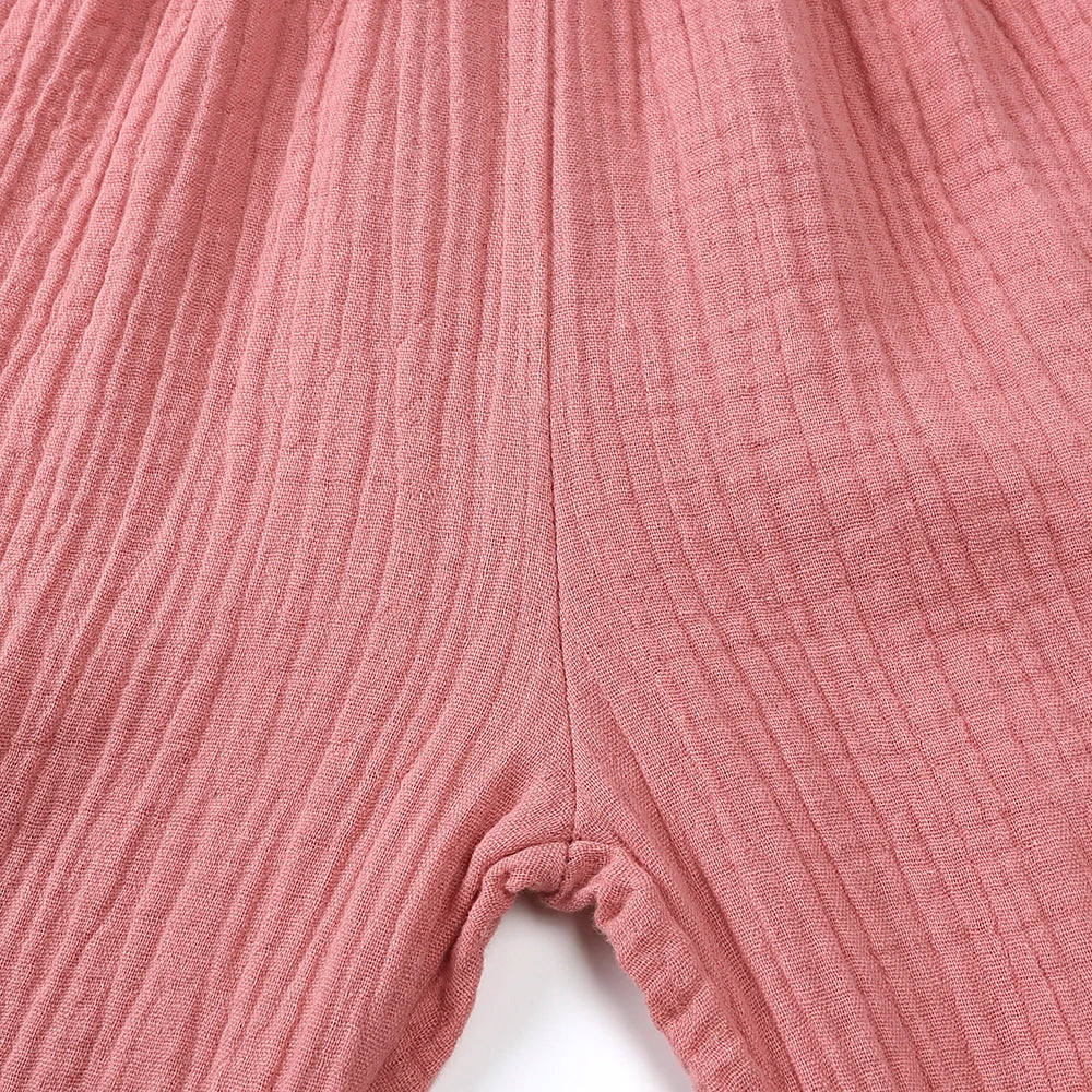 Kids Cotton Linen Bloomers Pants – Lightweight Spring Summer Trousers (12-36M) - Image 4
