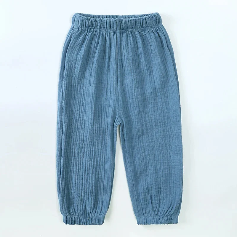 Kids Cotton Linen Bloomers Pants – Lightweight Spring Summer Trousers (12-36M) - Image 8