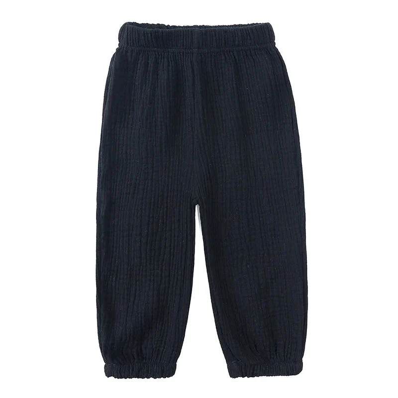 Kids Cotton Linen Bloomers Pants – Lightweight Spring Summer Trousers (12-36M) - Image 9