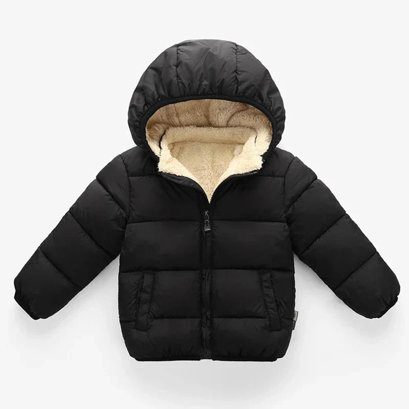 Kids Winter Puffer Jacket with Fur Hood – Warm Hooded Coat (12-36M) - Image 11