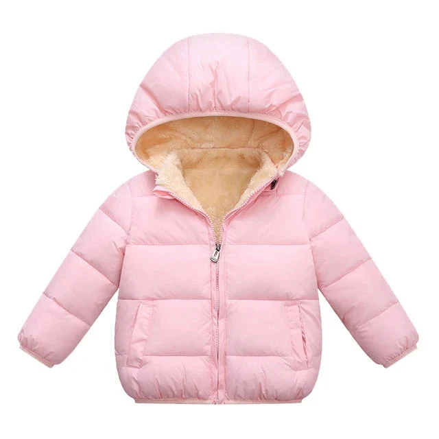Kids Winter Puffer Jacket with Fur Hood – Warm Hooded Coat (12-36M) - Image 12