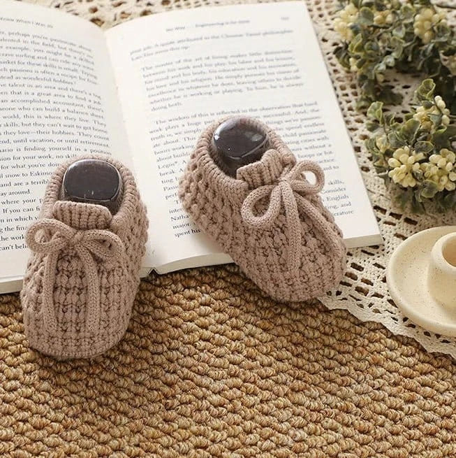 Classic Knit Booties with Tie (0-12M) - Image 10