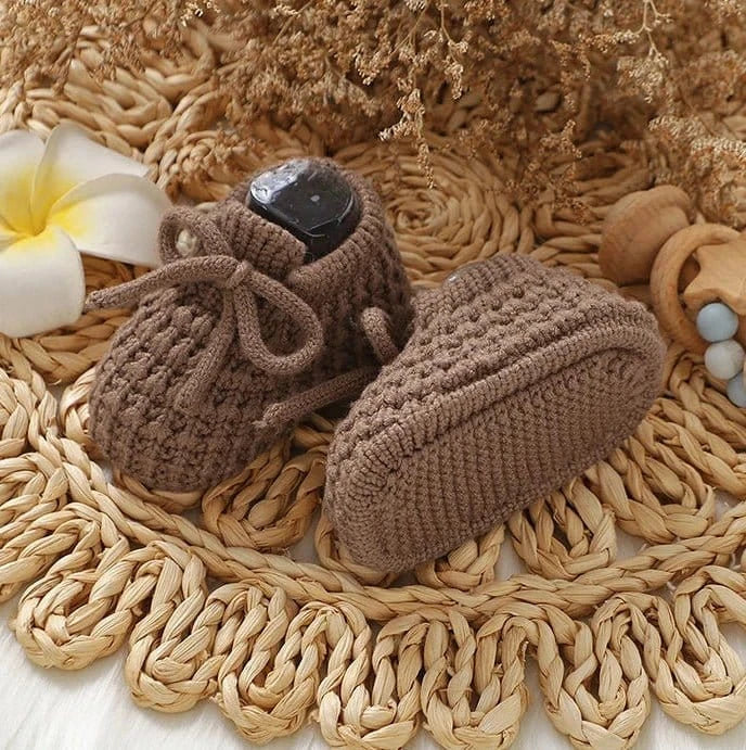 Classic Knit Booties with Tie (0-12M) - Image 11