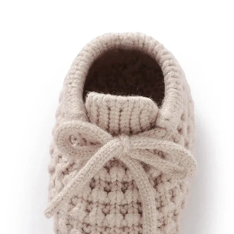 Classic Knit Booties with Tie (0-12M) - Image 3