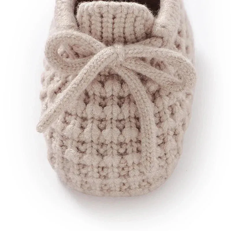 Classic Knit Booties with Tie (0-12M) - Image 4