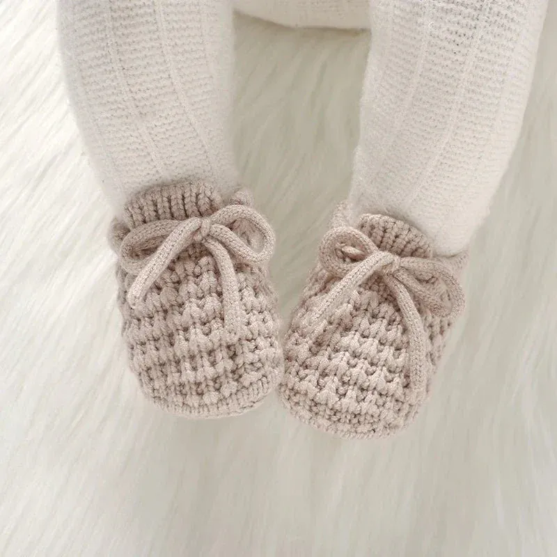 Classic Knit Booties with Tie (0-12M) - Image 5